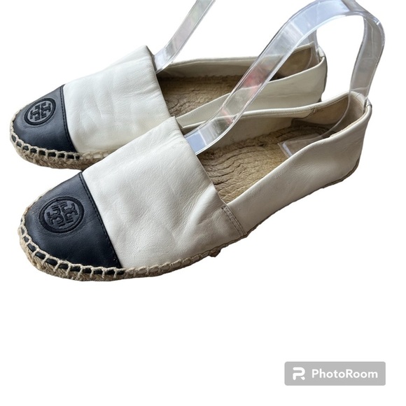 Tory Burch leather color lock espadrille loafers 10 - Picture 1 of 6